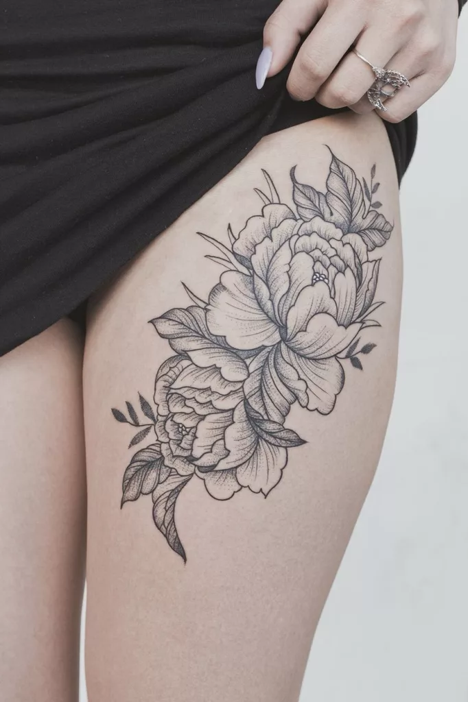 thigh tattoo