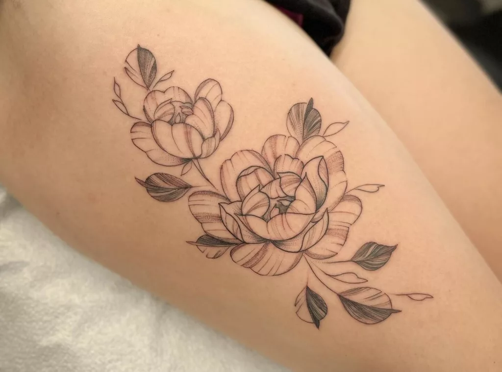 thigh tattoo