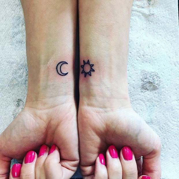 sun and moon tattoo