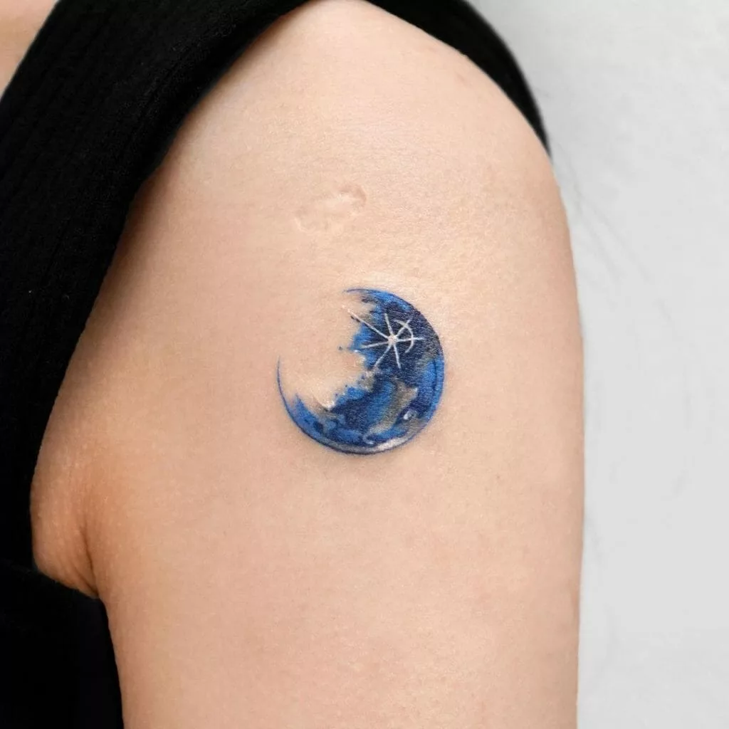 blue moon tattoo