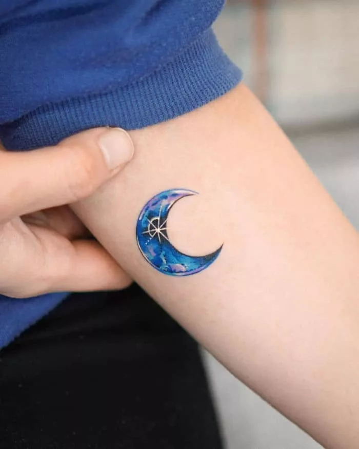 blue moon tattoo