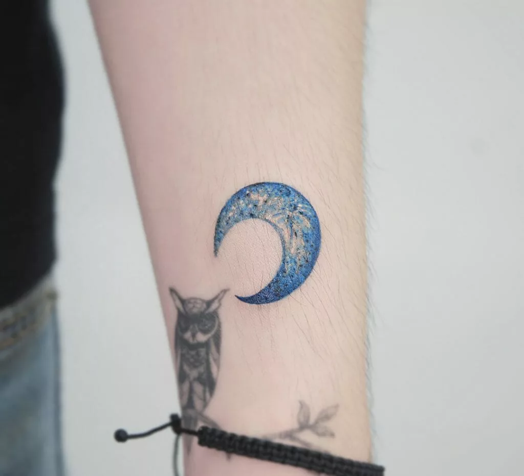 blue moon tattoo