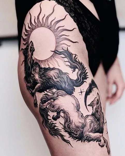 black and grey tattoo