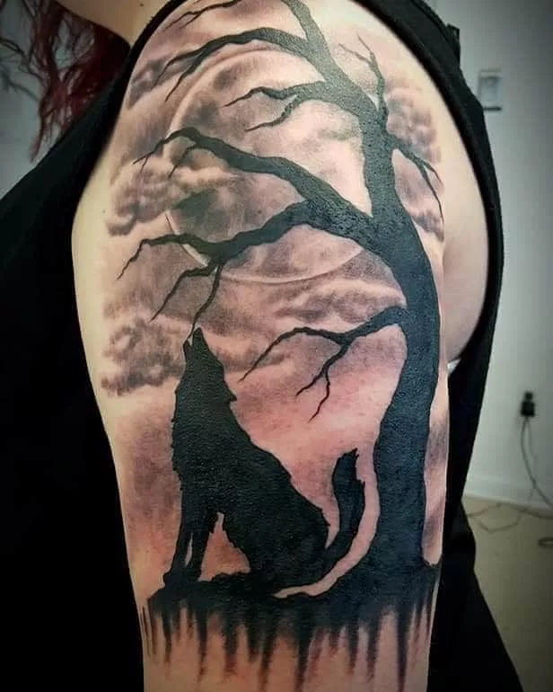 black and grey tattoo