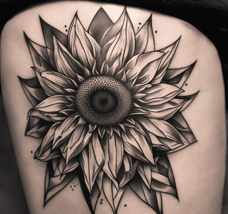 sunflower tattoo