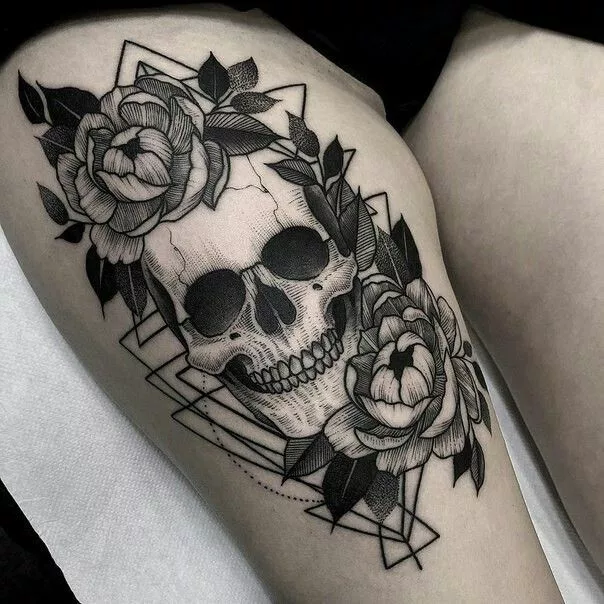 black and grey tattoo