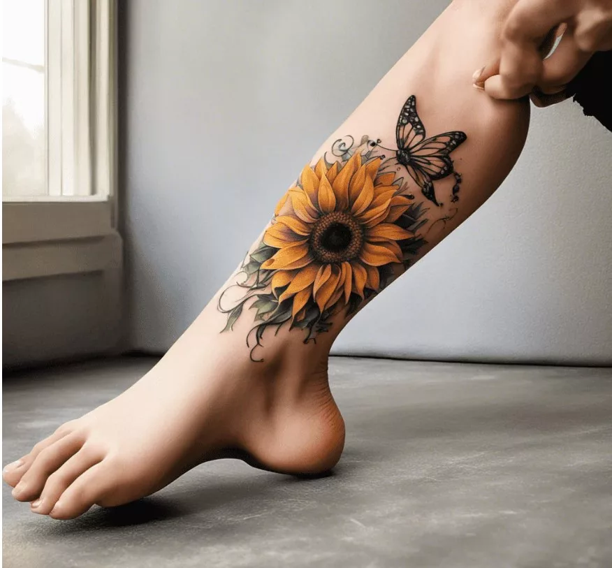 sunflower tattoo