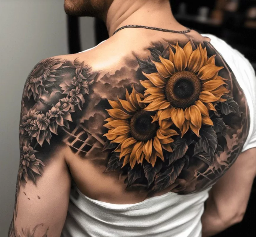 sunflower tattoo