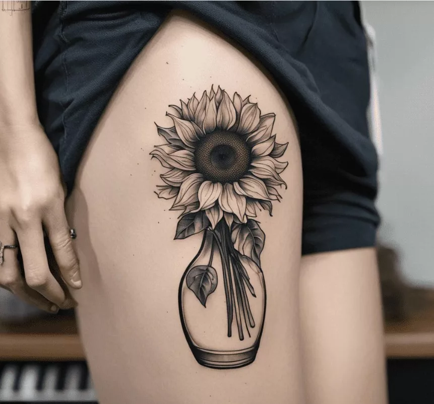 sunflower tattoo