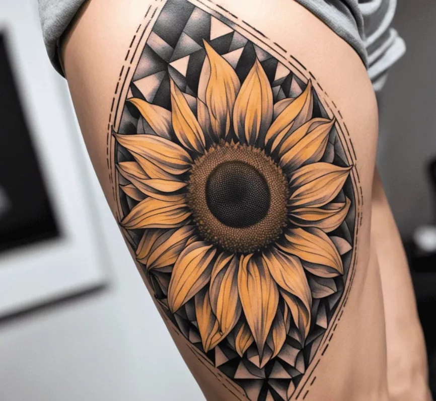 sunflower tattoo