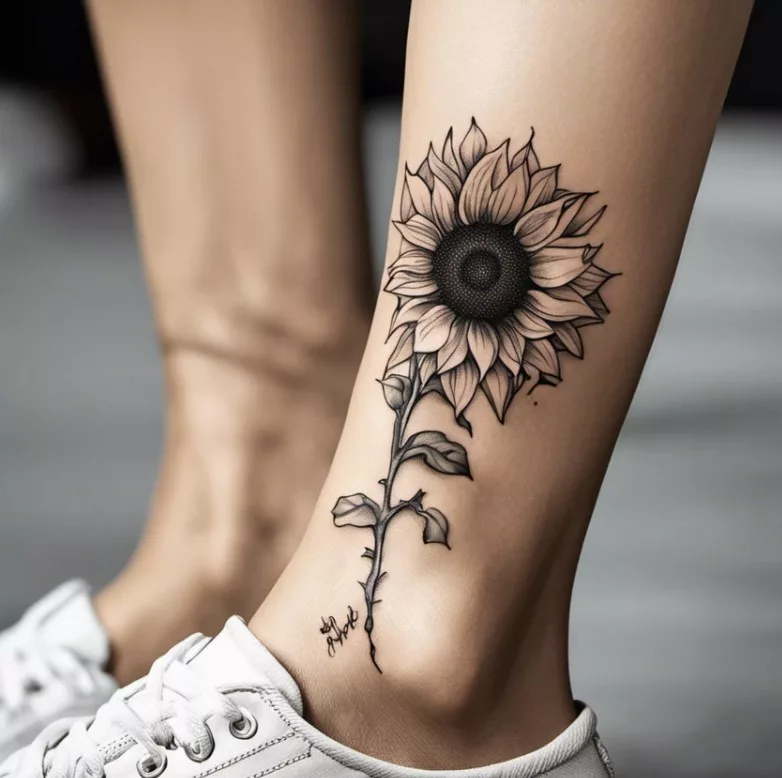 sunflower tattoo