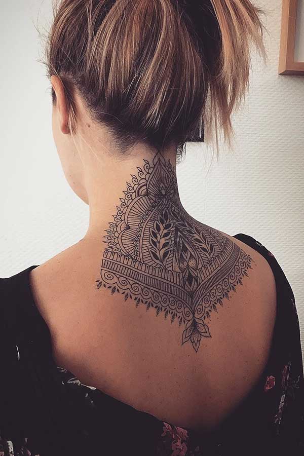 back of neck tattoo