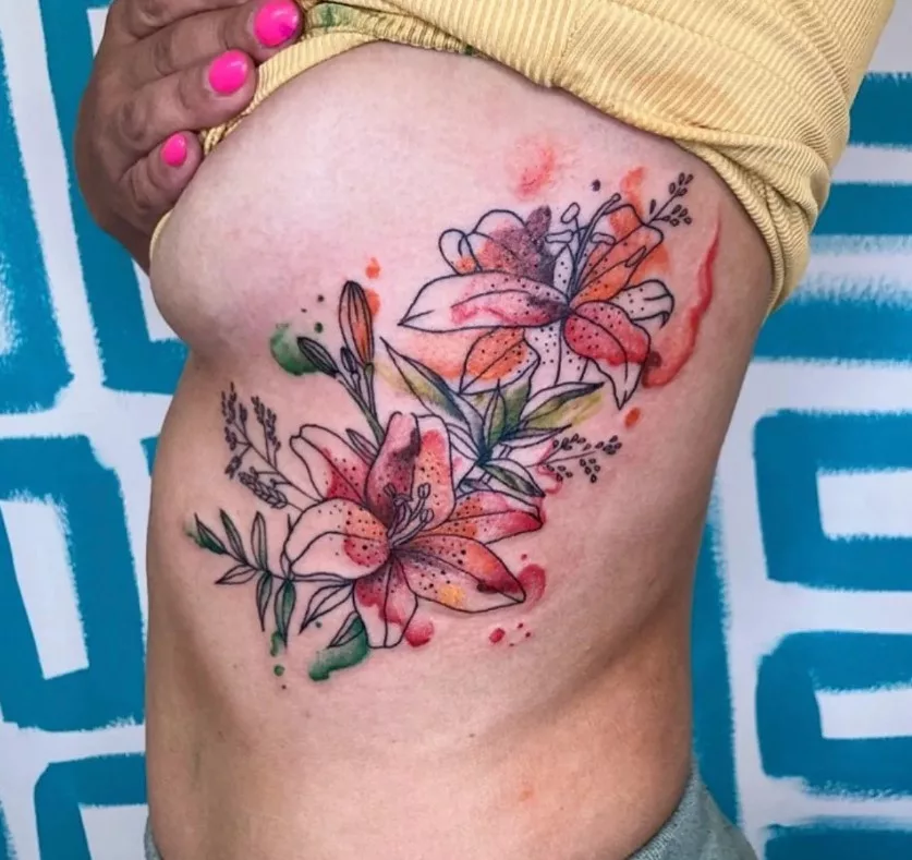 floral tattoo